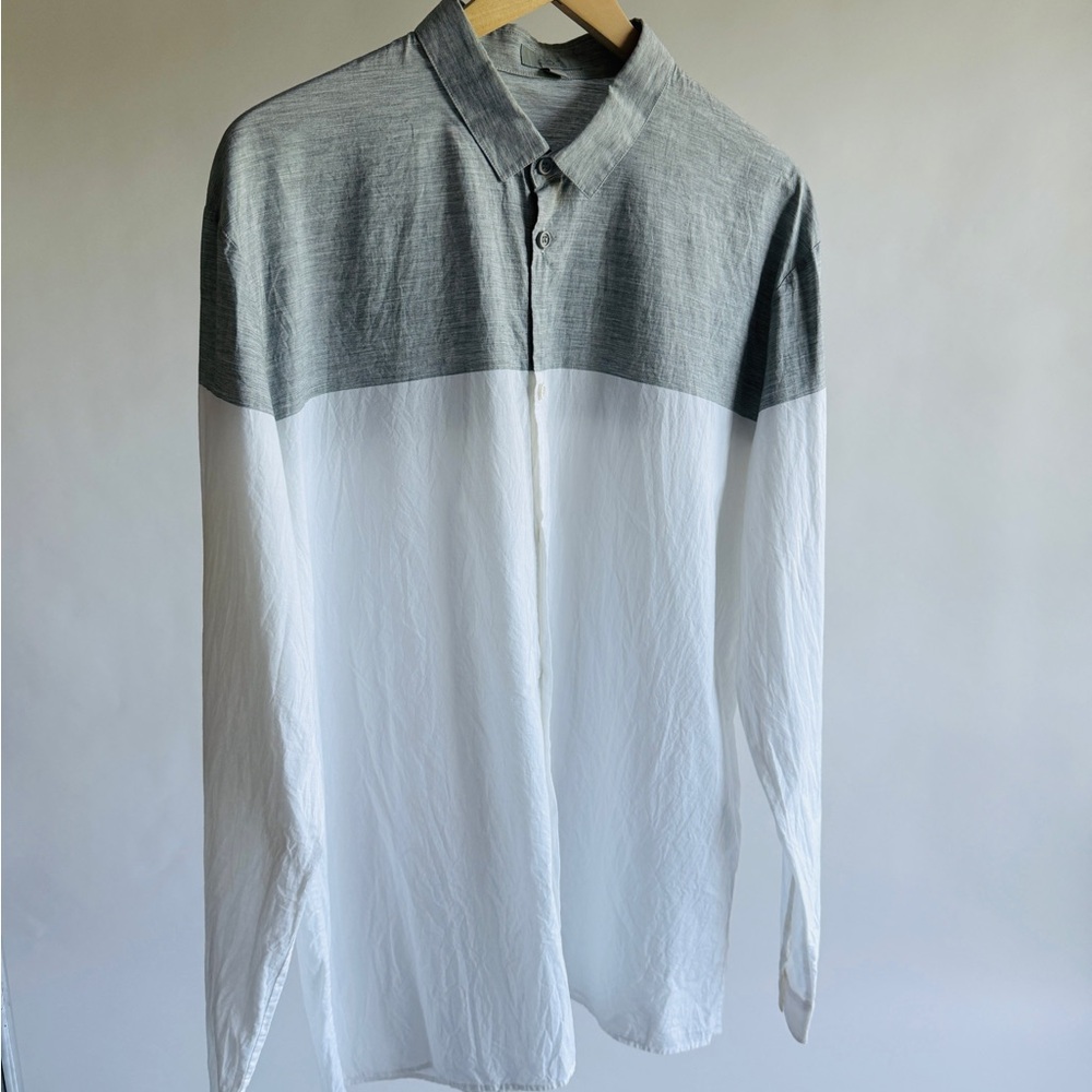 COS Light Gray Button-Up Shirt